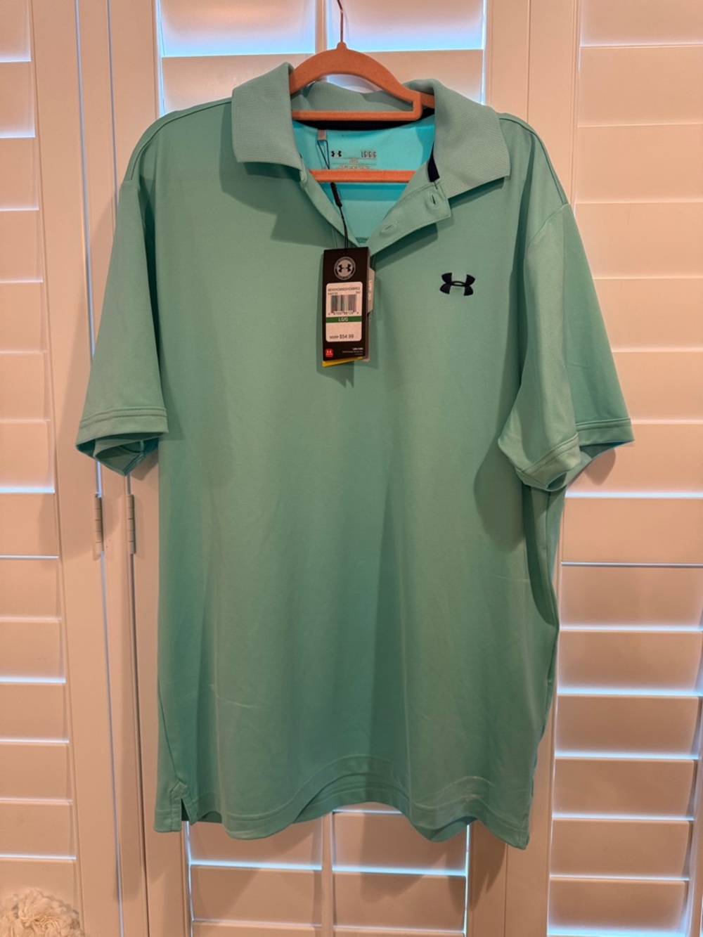 Under Armour Men's Polo - Aqua Green Performance